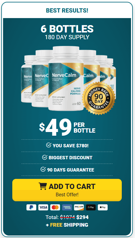 NerveCalm 6 bottle pricing